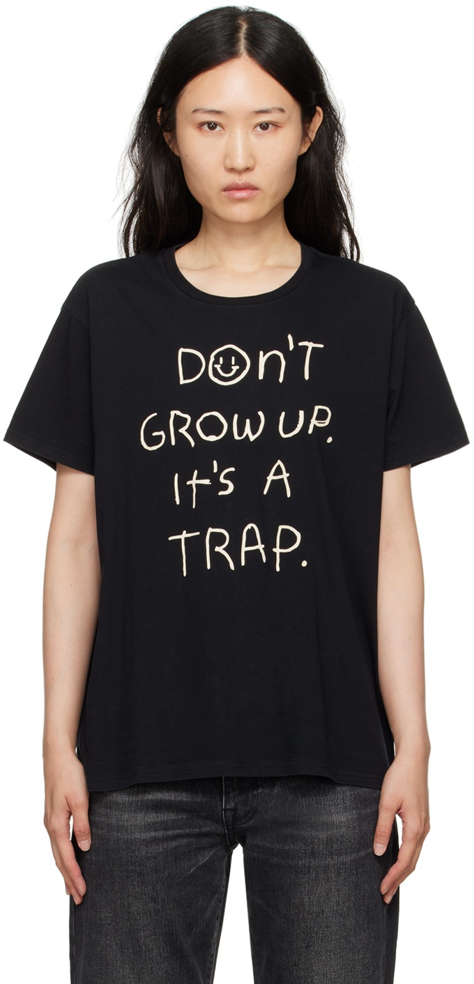 SSENSE Exclusive Black 'Don't Grow Up' T-Shirt - 1
