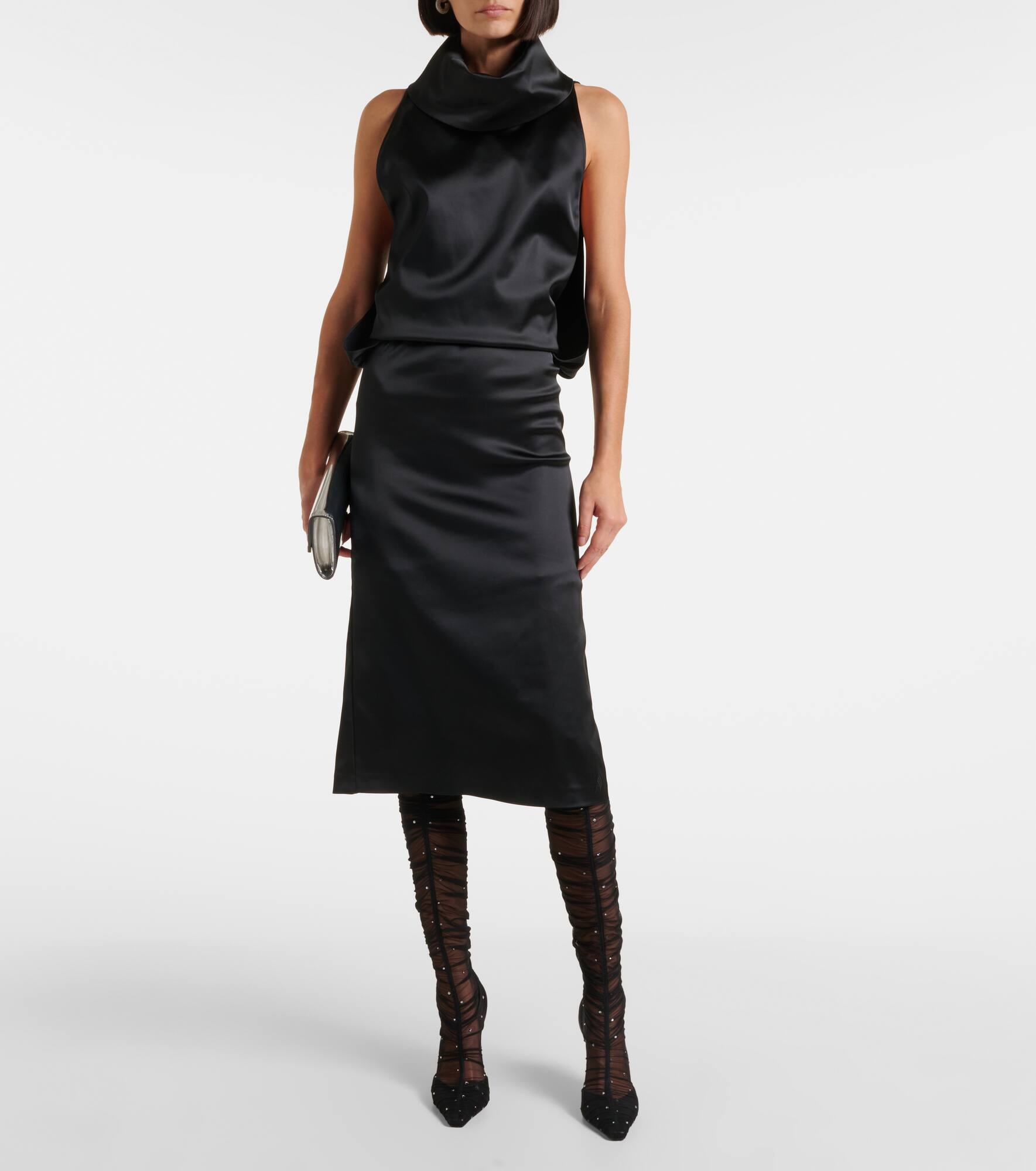 Lotta 100 embellished tulle over-the-knee boots - 3