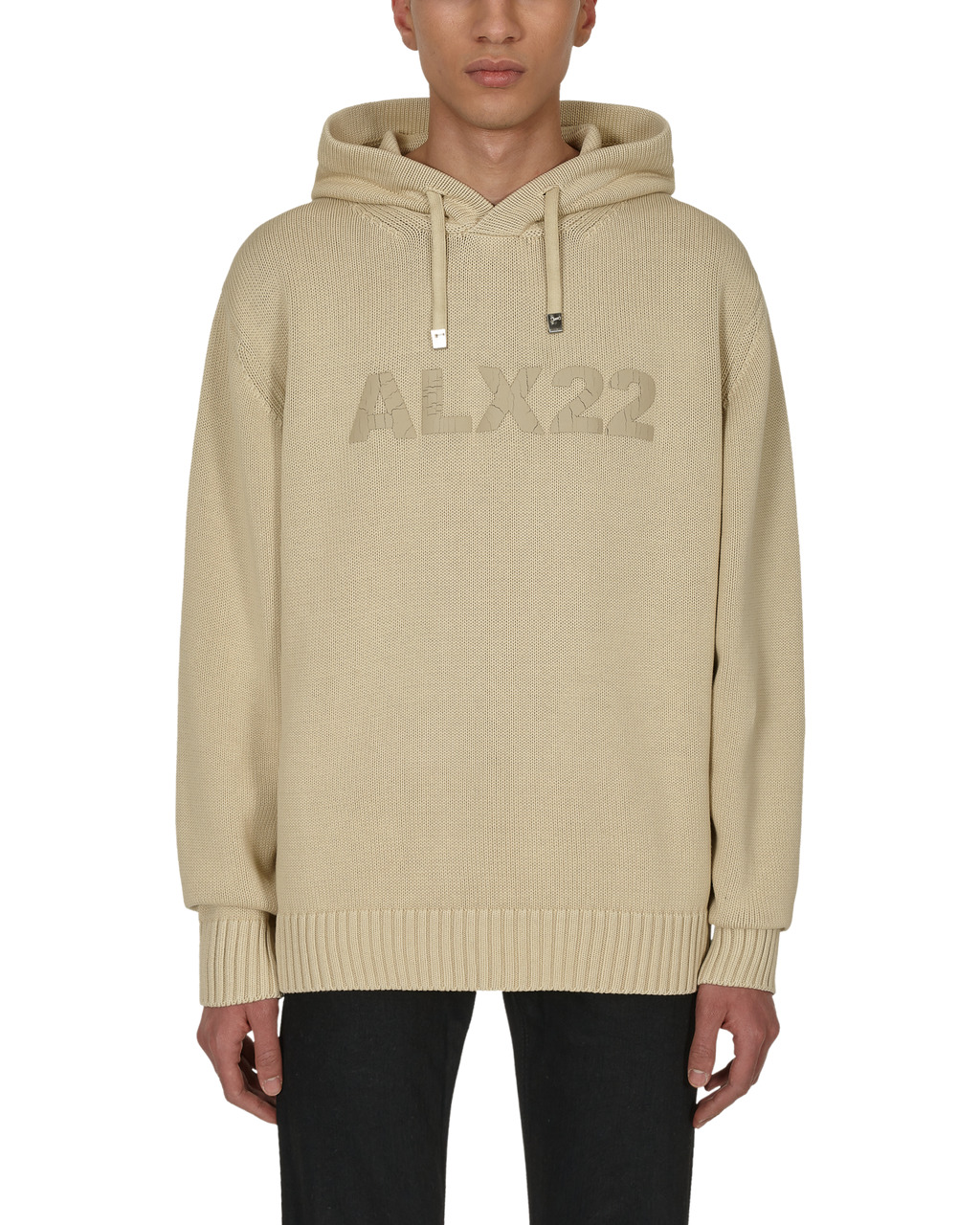 TREATED LOGO KNIT HOODED SWEATER - 2