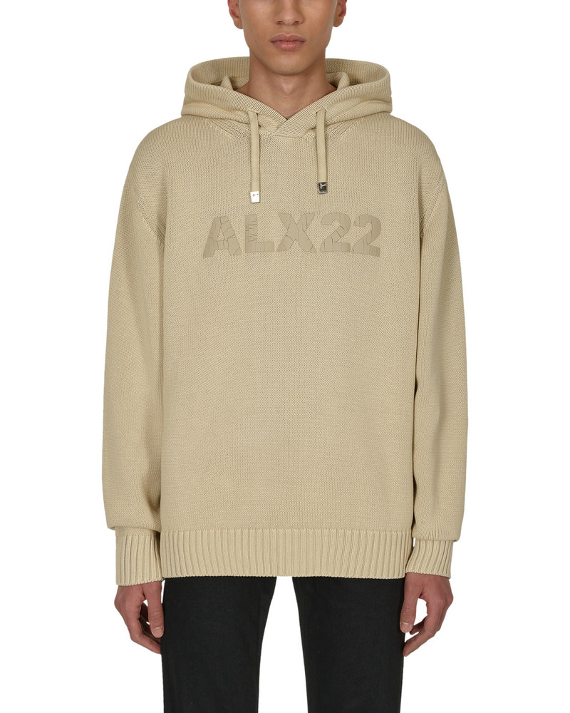 1017 ALYX 9SM TREATED LOGO KNIT HOODED SWEATER outlook