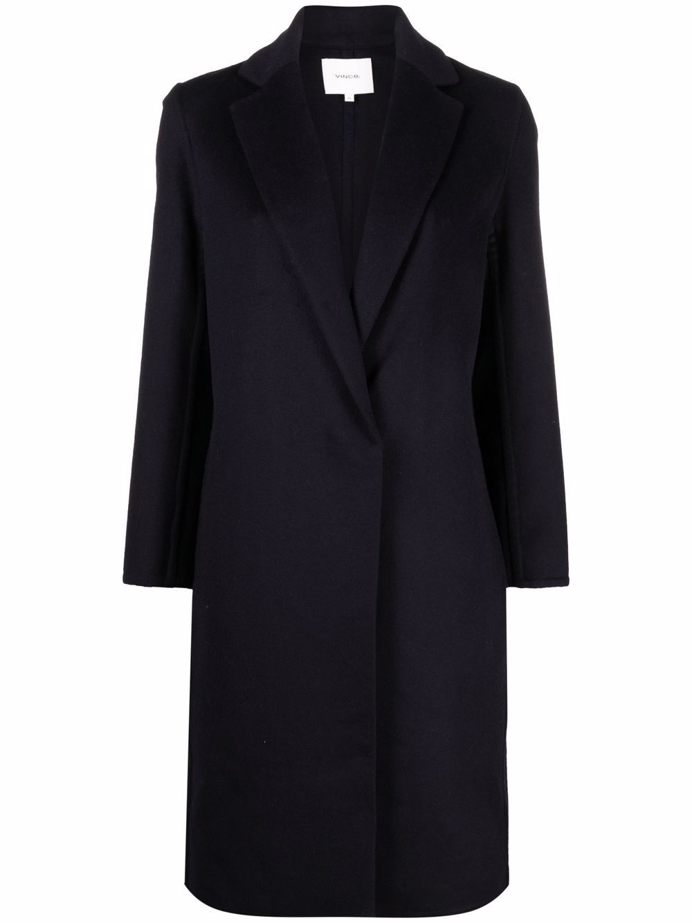 single-breasted fitted coat - 1