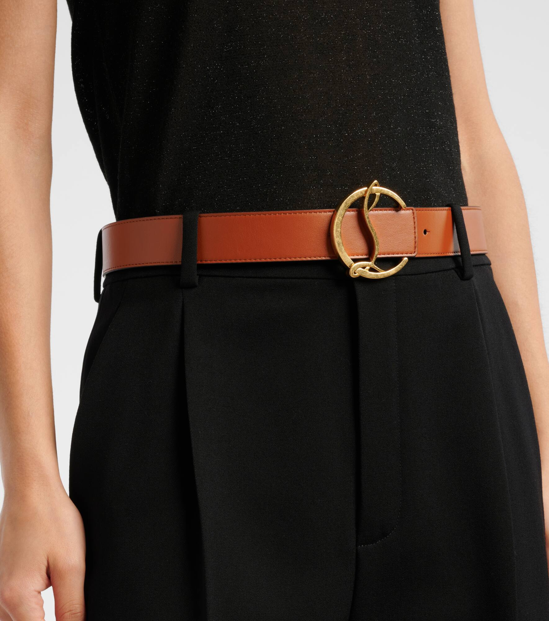 CL Logo reversible leather belt - 2