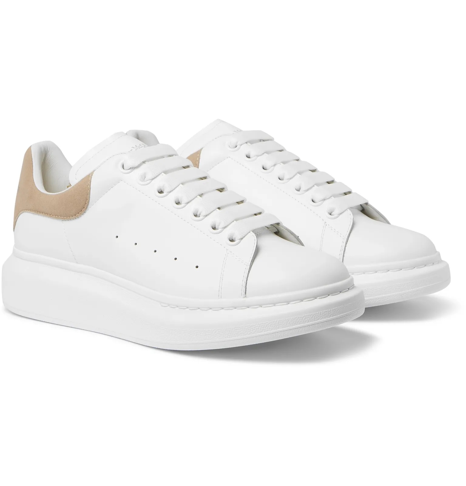 Exaggerated-Sole Leather Sneakers - 2