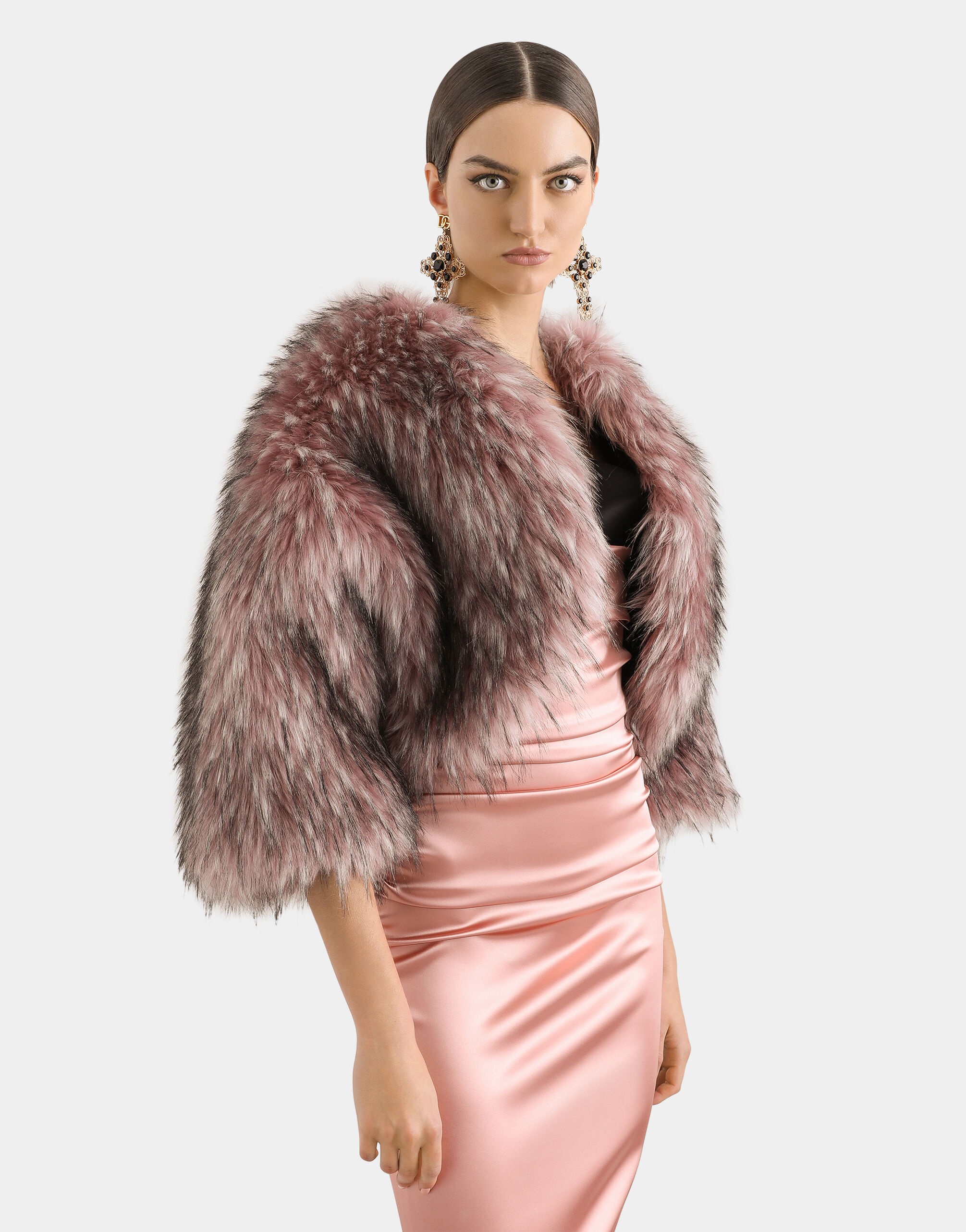Short faux fur jacket - 4
