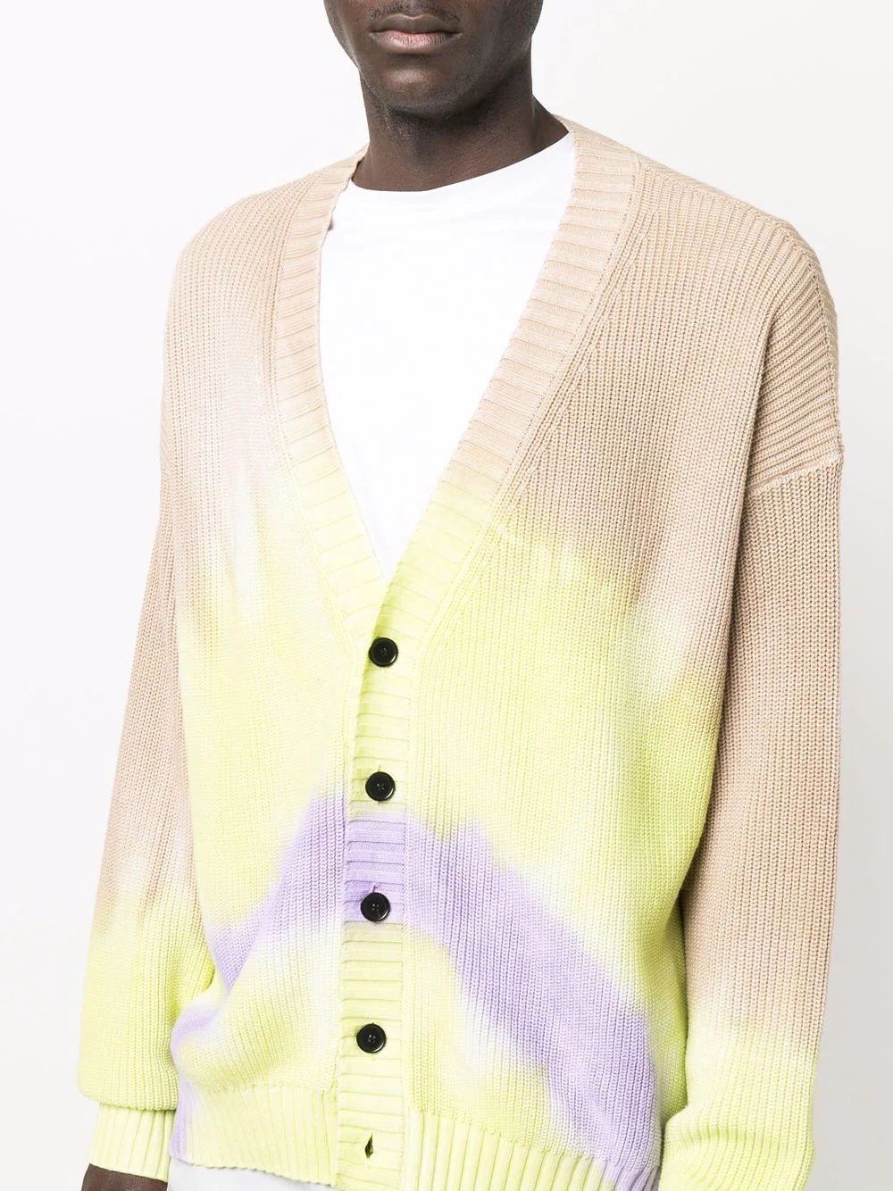 tie-dye knitted cardigan - 5