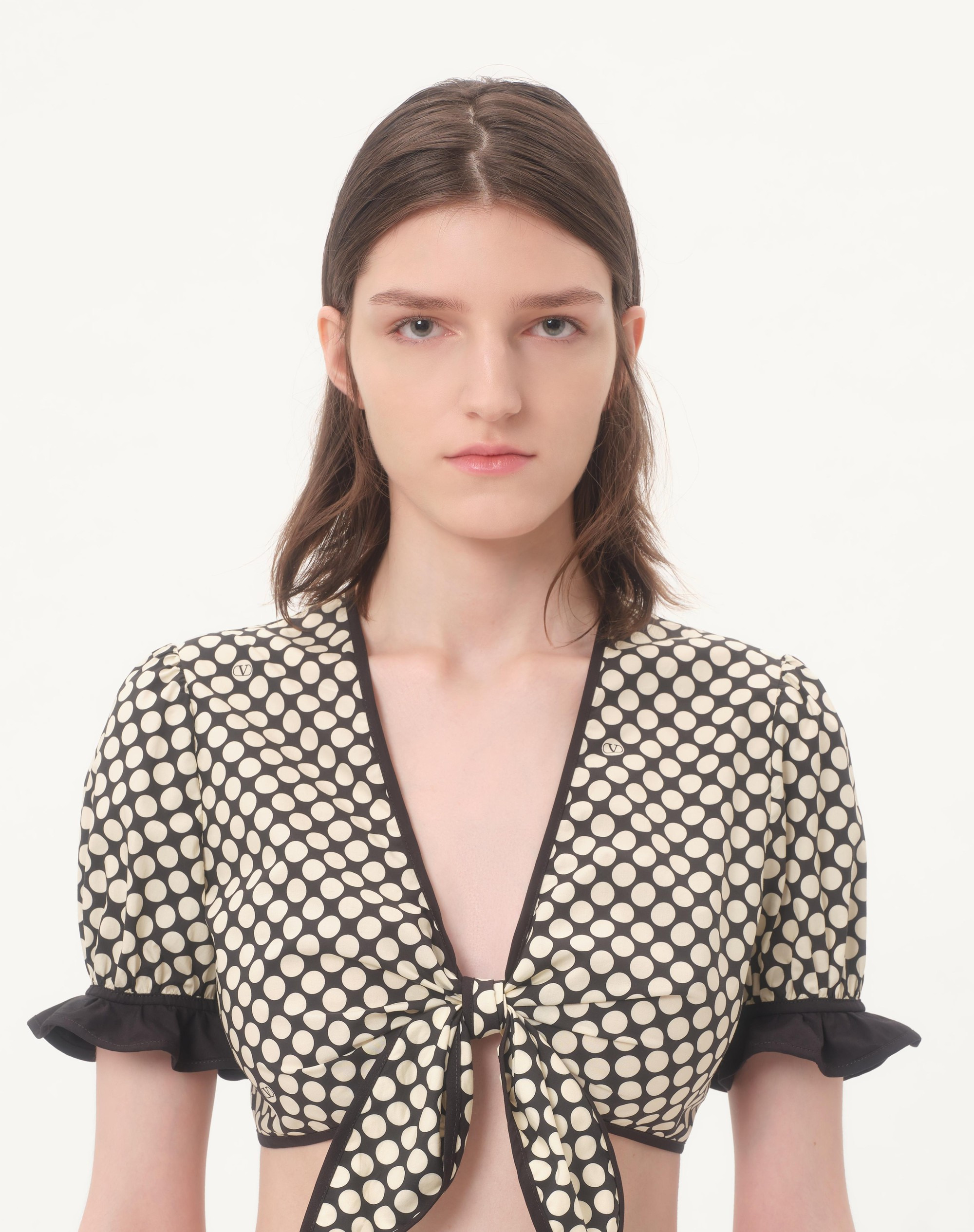 POPLIN TOP WITH PLUS DE POIS PRINT - 3
