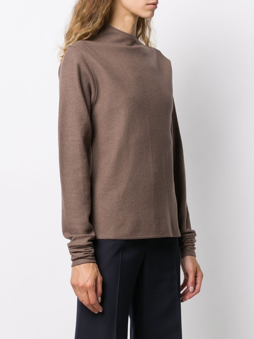 drape neck jumper - 3