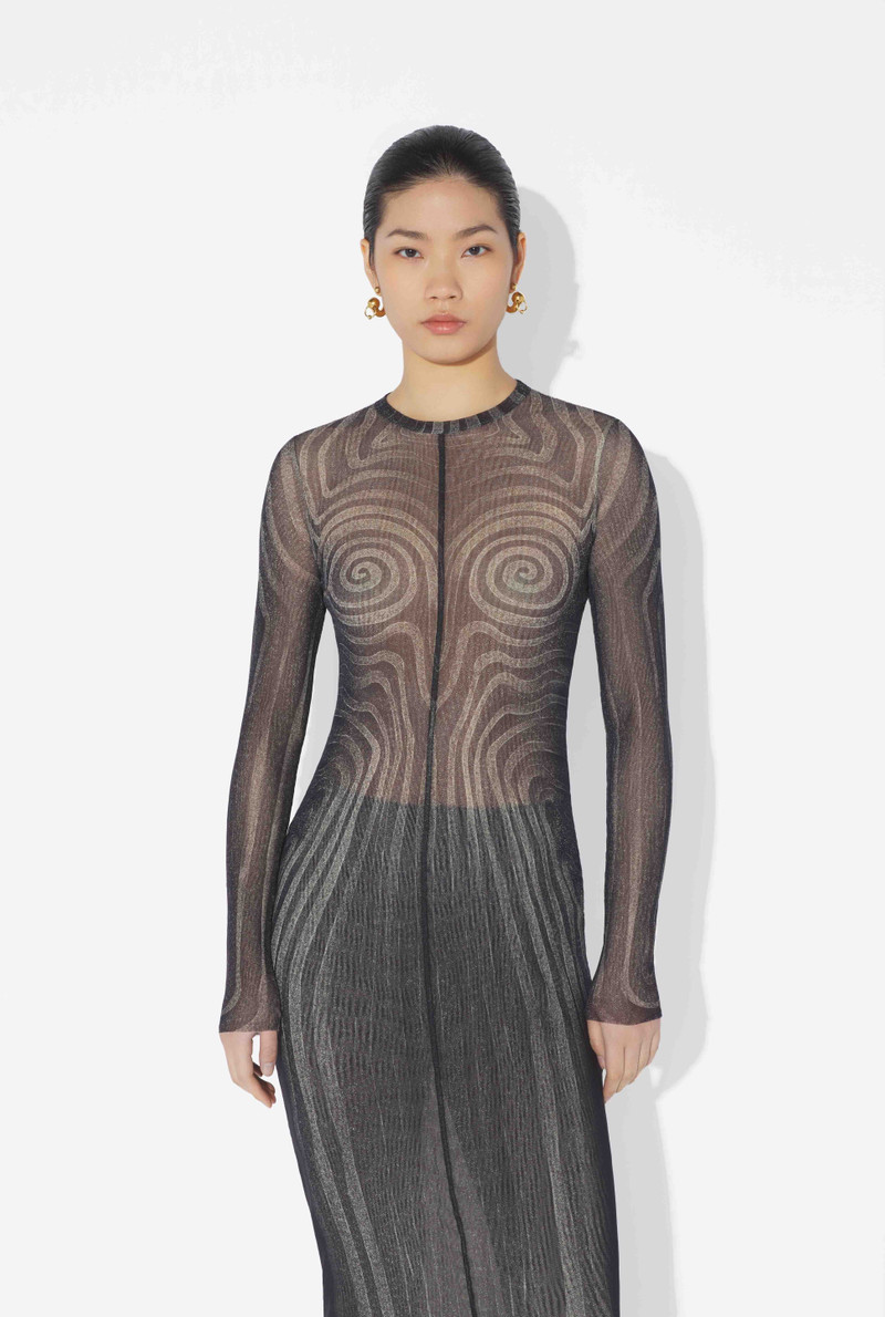 Jean Paul Gaultier THE LONG BLACK “SPIRALE” DRESS outlook