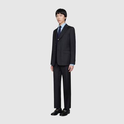 GUCCI Straight fit bee wool gabardine suit outlook