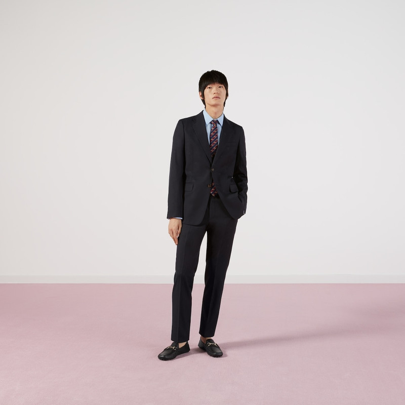 GUCCI Straight fit bee wool gabardine suit outlook