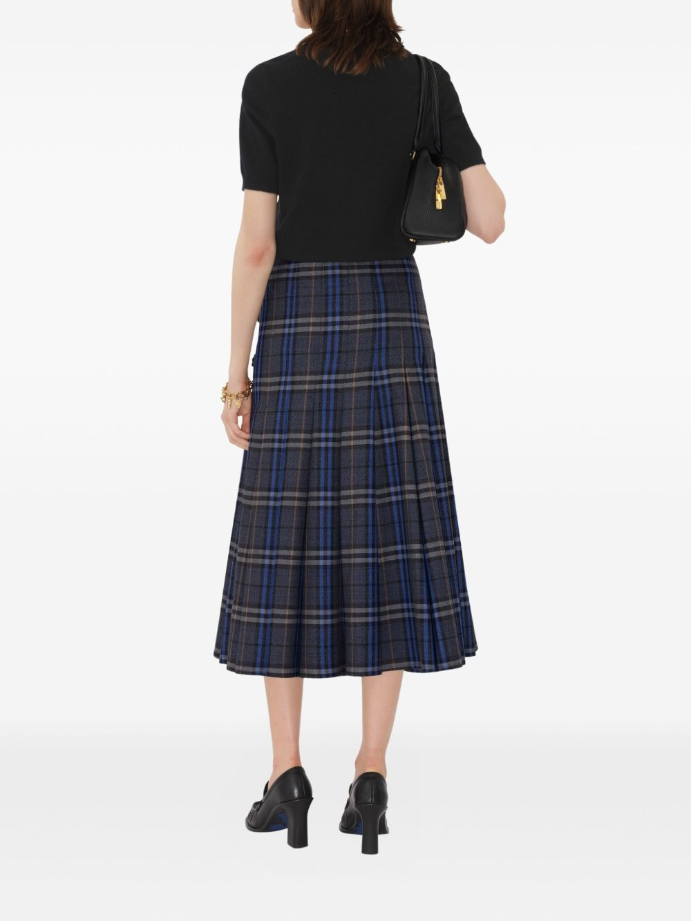 check wool midi kilt - 4