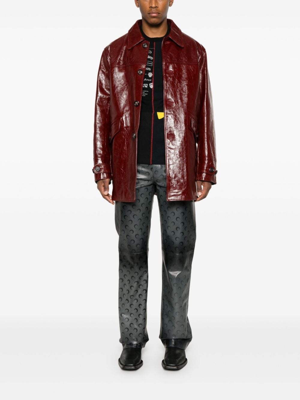 Crescent Moon-airbrushed trousers - 2