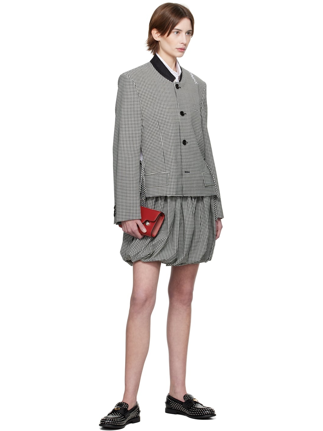 Black & White Gingham Jacket - 4