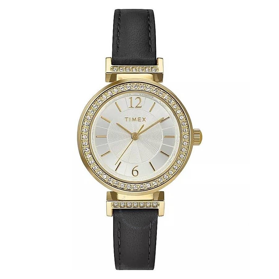 Timex - Timex Trend Quartz Crystal Silver Dial Ladies Watch TW2W48900 - 1