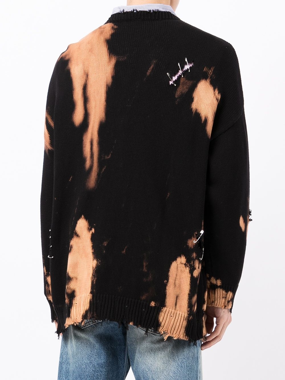 bleached-effect cotton jumper - 4