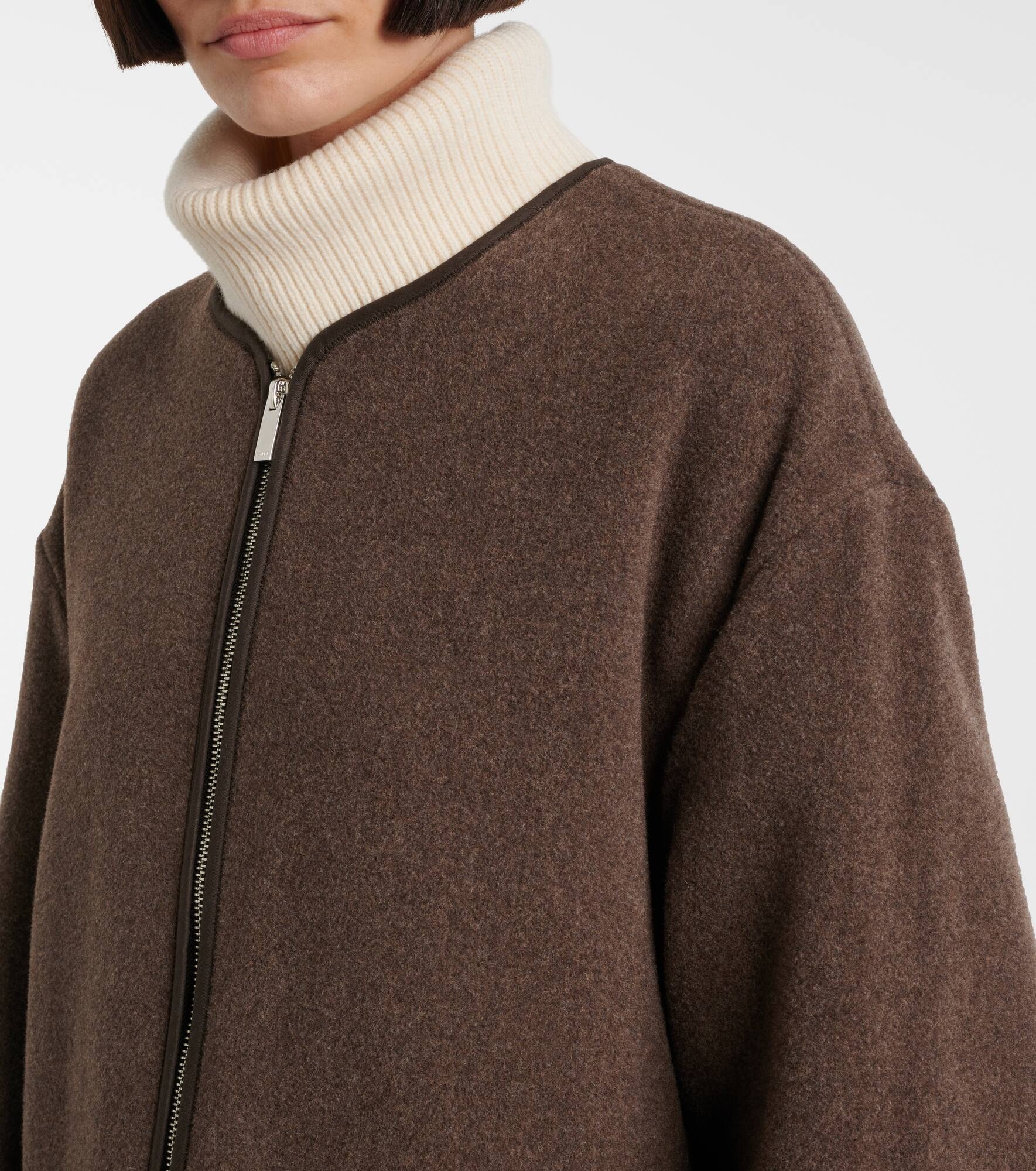 Felted wool-blend jacket - 4