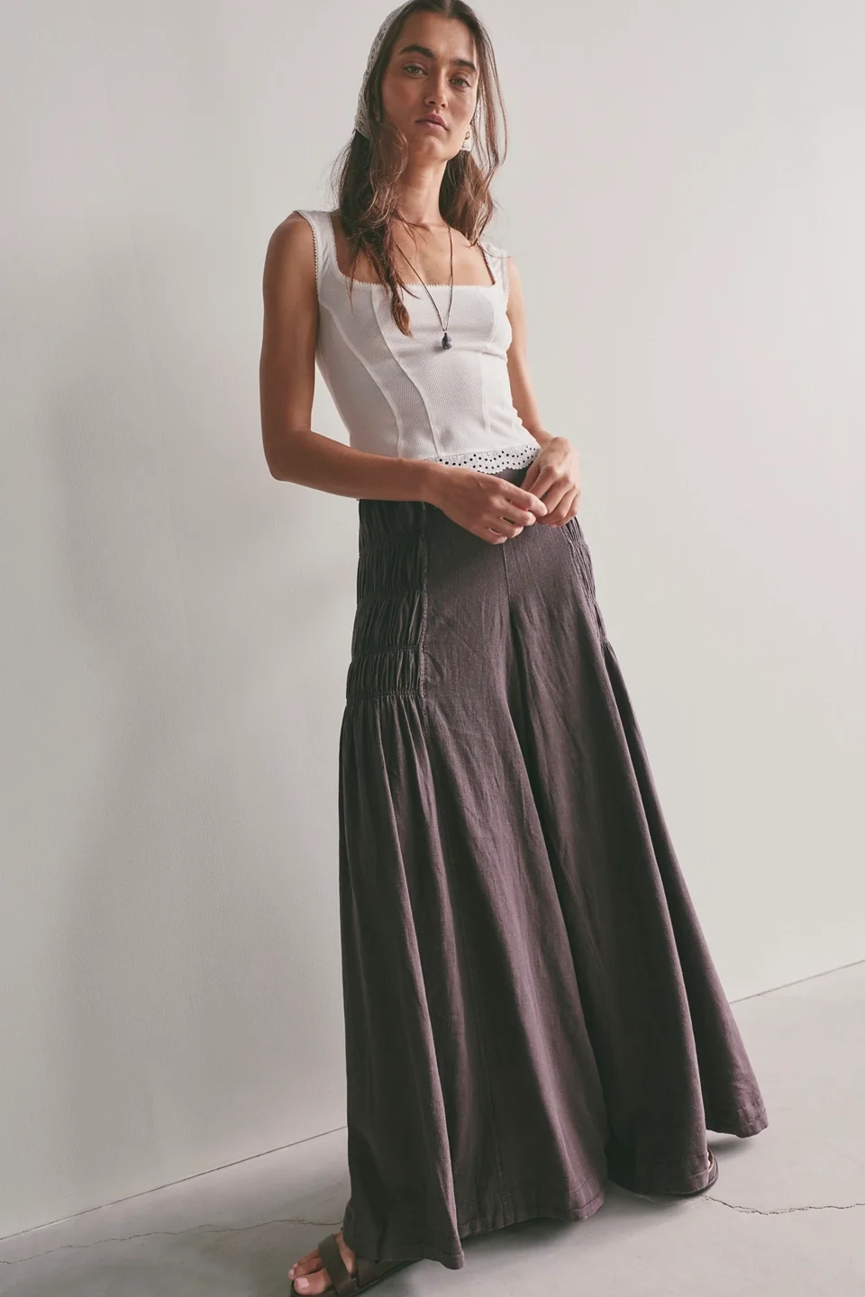 Swept Off Solid Pants - 1