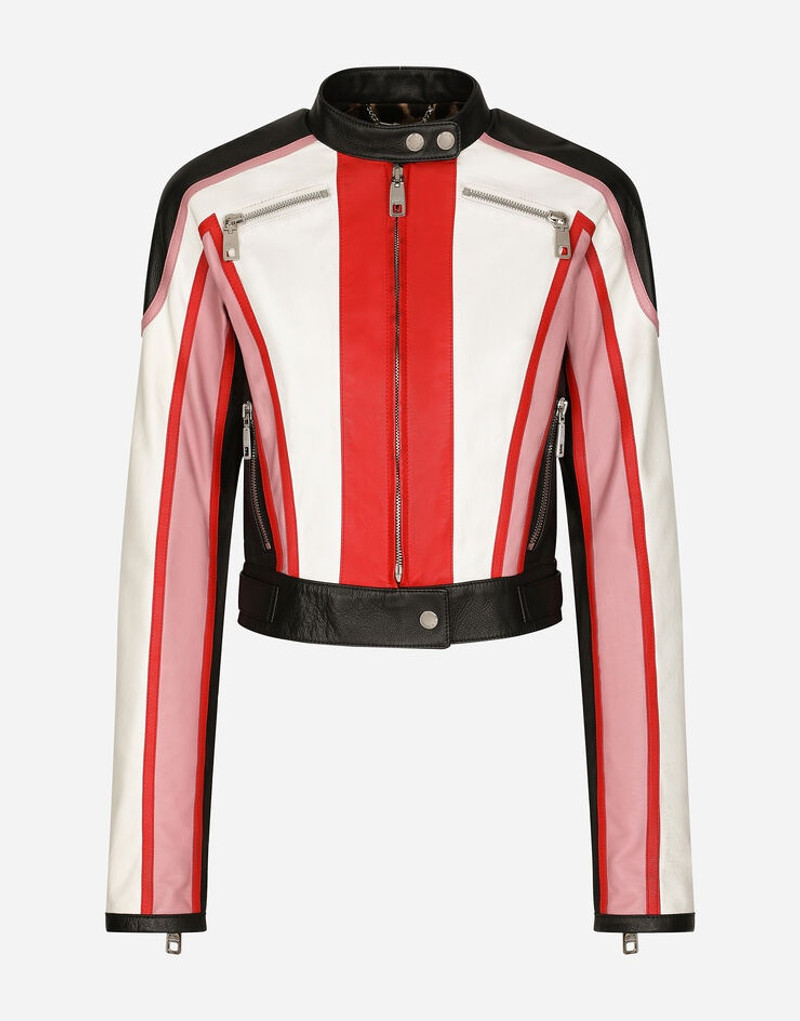 Multi-color leather jacket 1