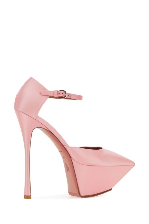 Amina Muaddi Woman Pink Satin Angelica Pumps - 3