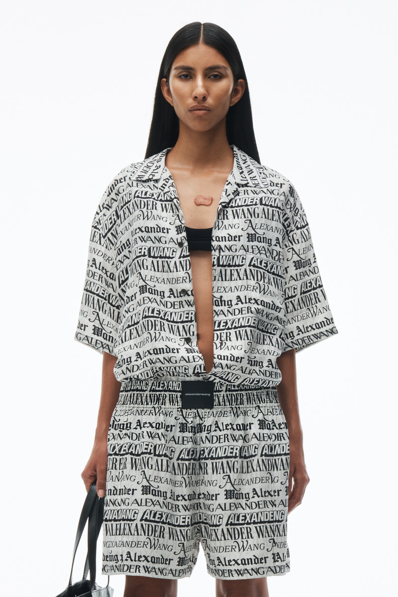 Newspaper Print Camp Shirt 2