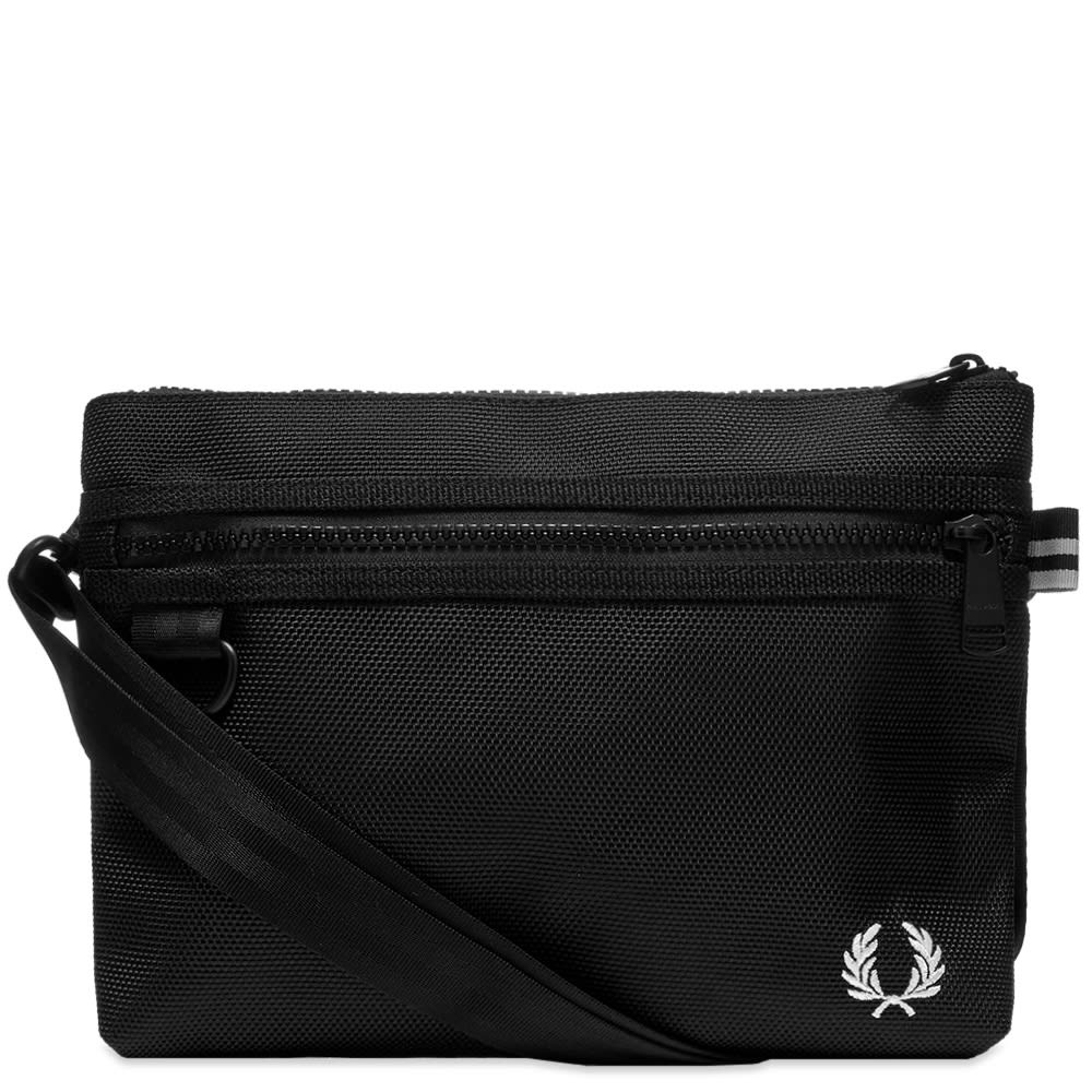 Fred Perry Authentic Textured Poly Flat Crossbody Bag - 1