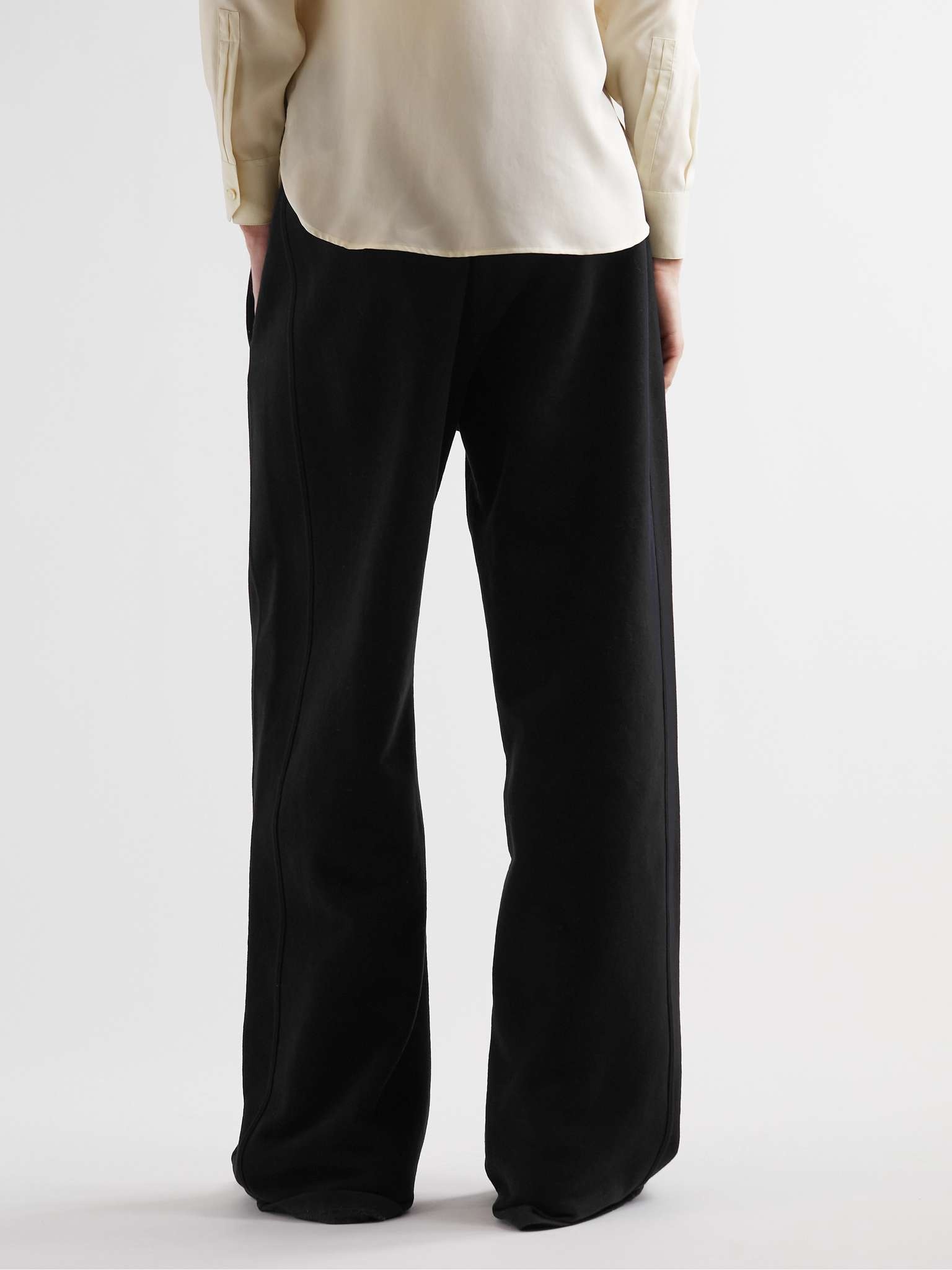 Wide-Leg Cotton-Jersey Sweatpants - 7