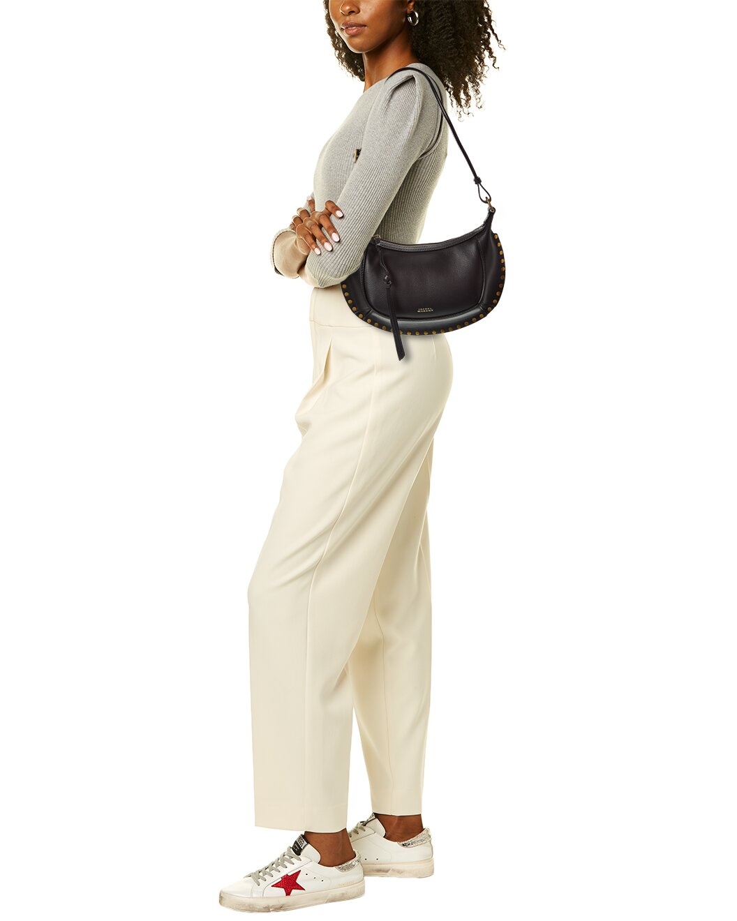 Isabel Marant Oskan Moon Leather Hobo Bag - 4