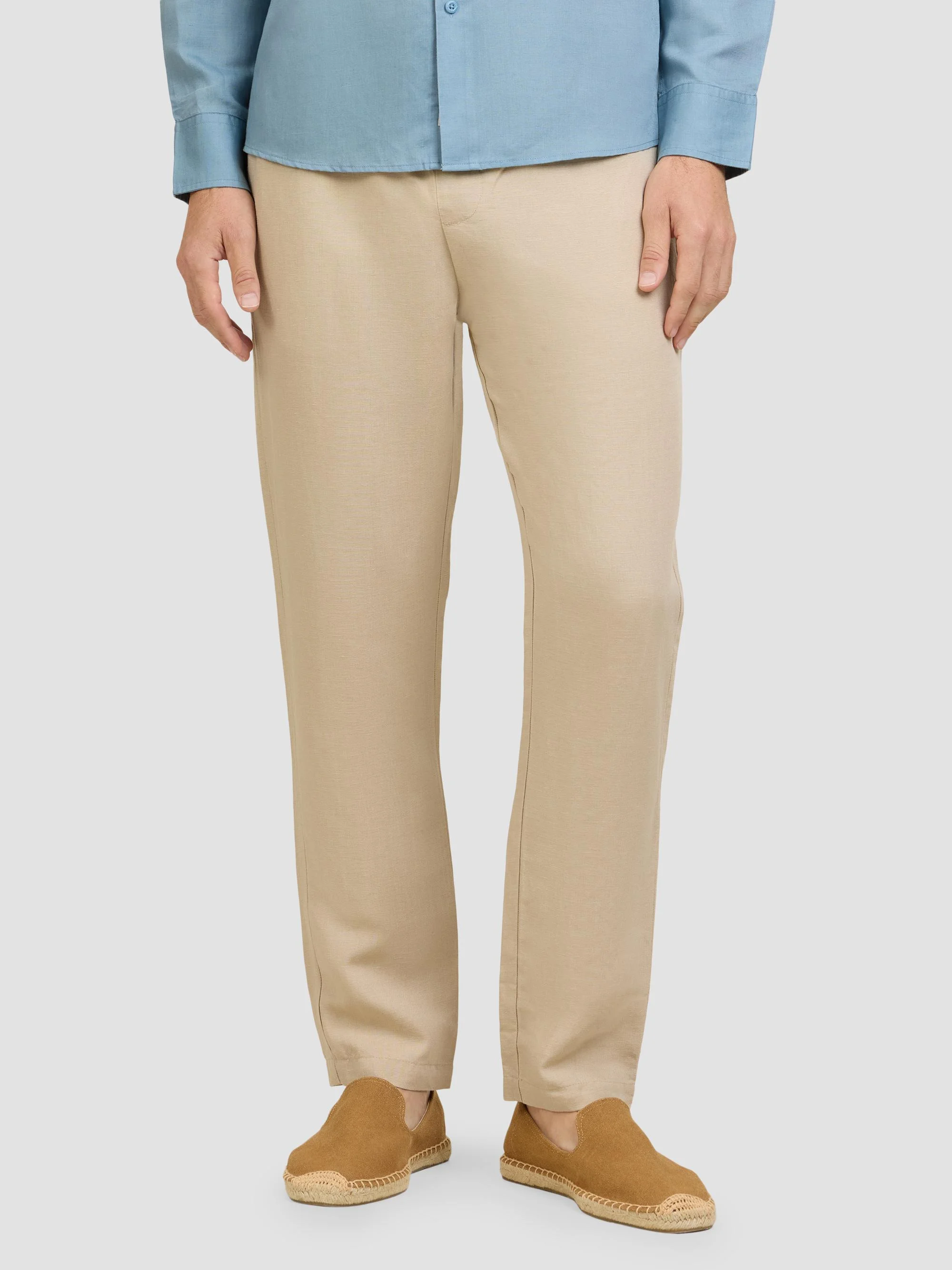 Men's Air Linen-Blend Drawstring Pants - Dune - 1