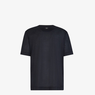 FENDI Black silk T-shirt outlook