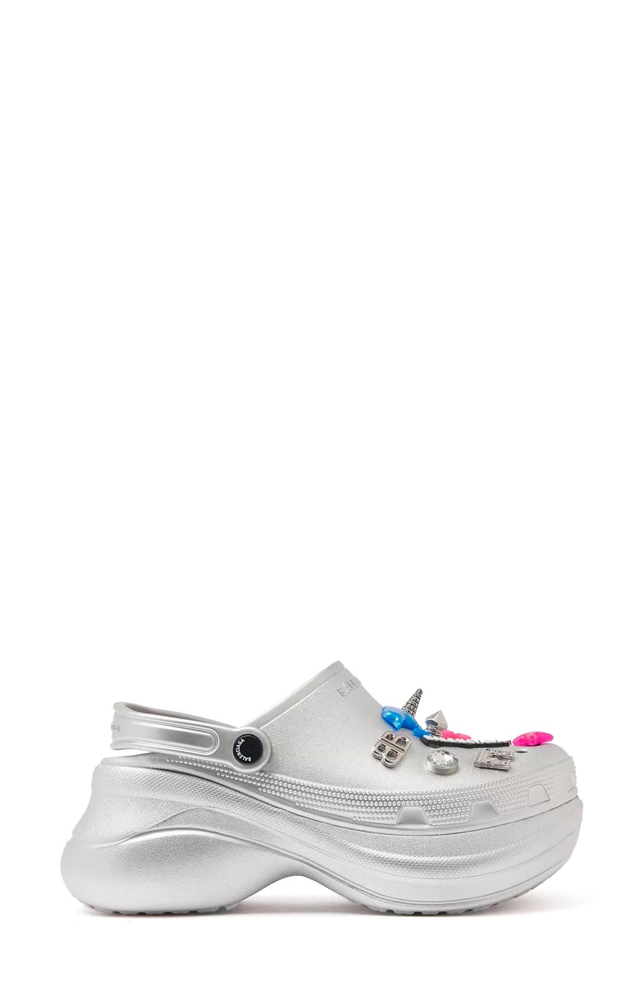 Balenciaga CROCS Clog in Metallic Silver at Nordstrom - 1