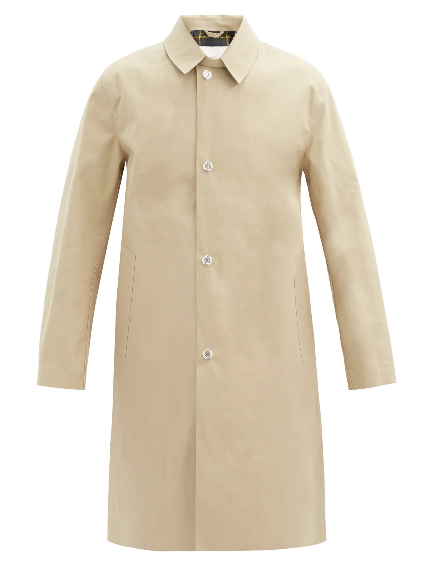 Dunkeld single-breasted check-lined cotton coat - 1