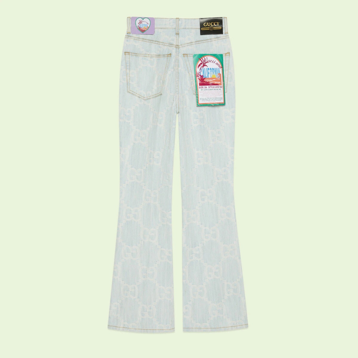 'Gucci and California' GG denim pants - 9