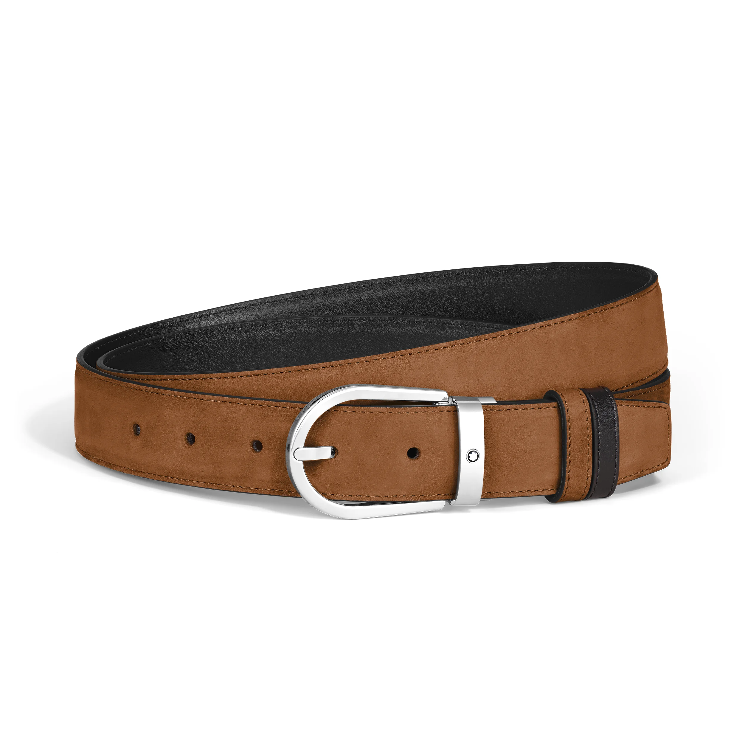 HORSESHOE 30 MM REVERSIBLE BELT IN SUEDE LEATHER - 1