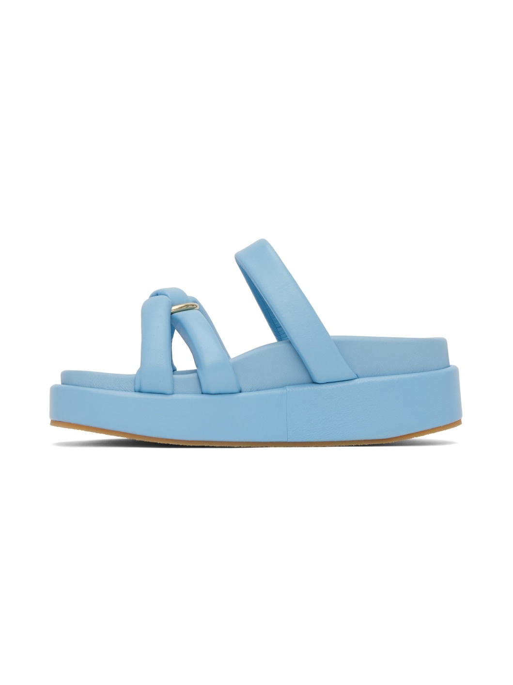 Blue Padded Platform Sandals - 3