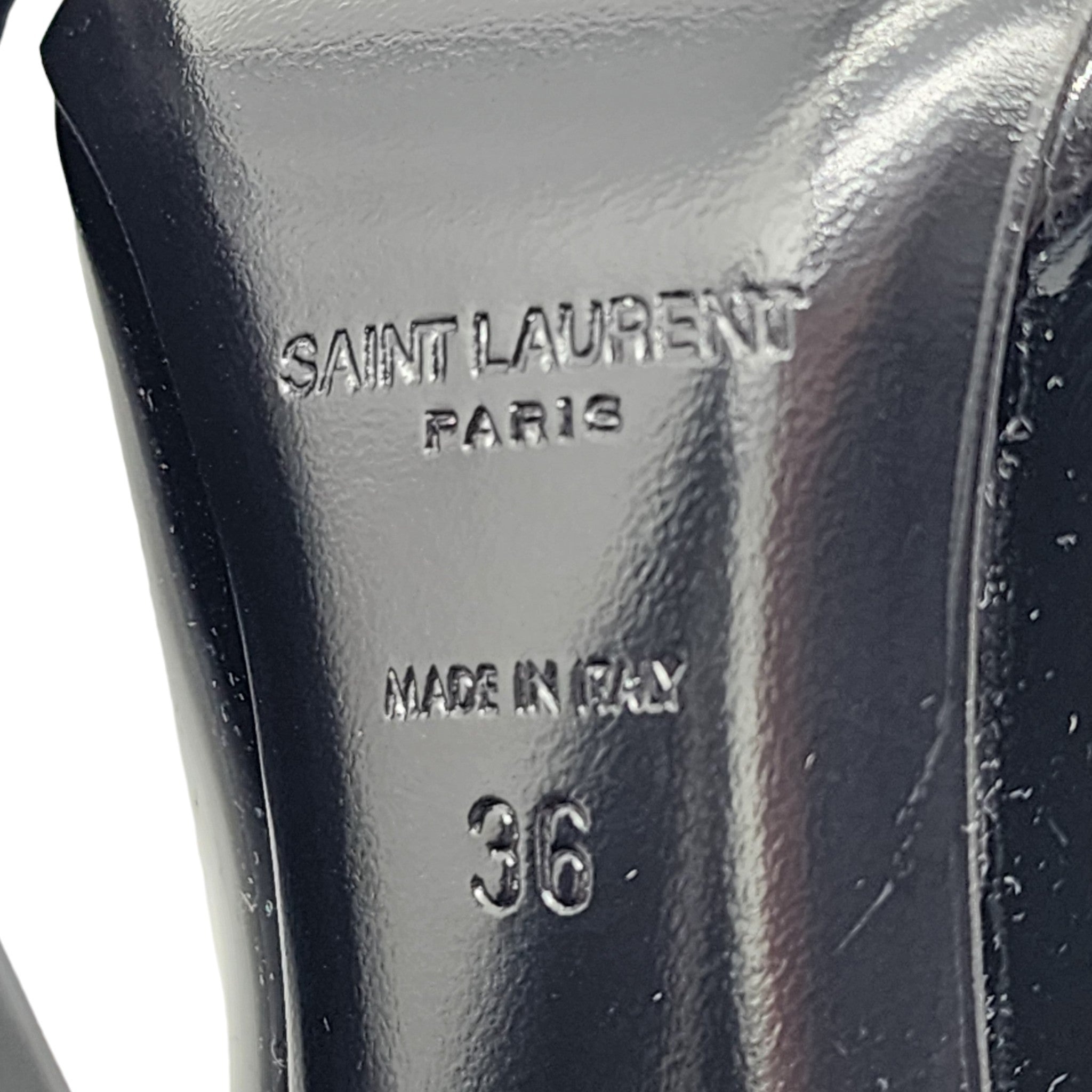 Saint Laurent Teddy Patent Leather Pumps Heels Shoes - 8