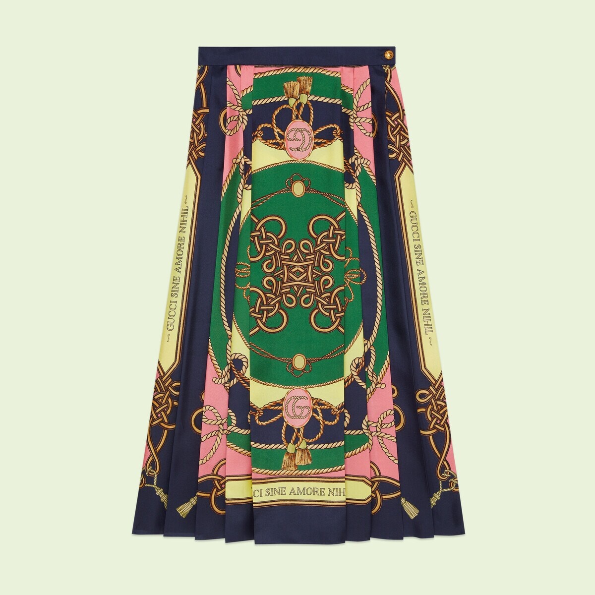 Silk skirt with torchon print - 1