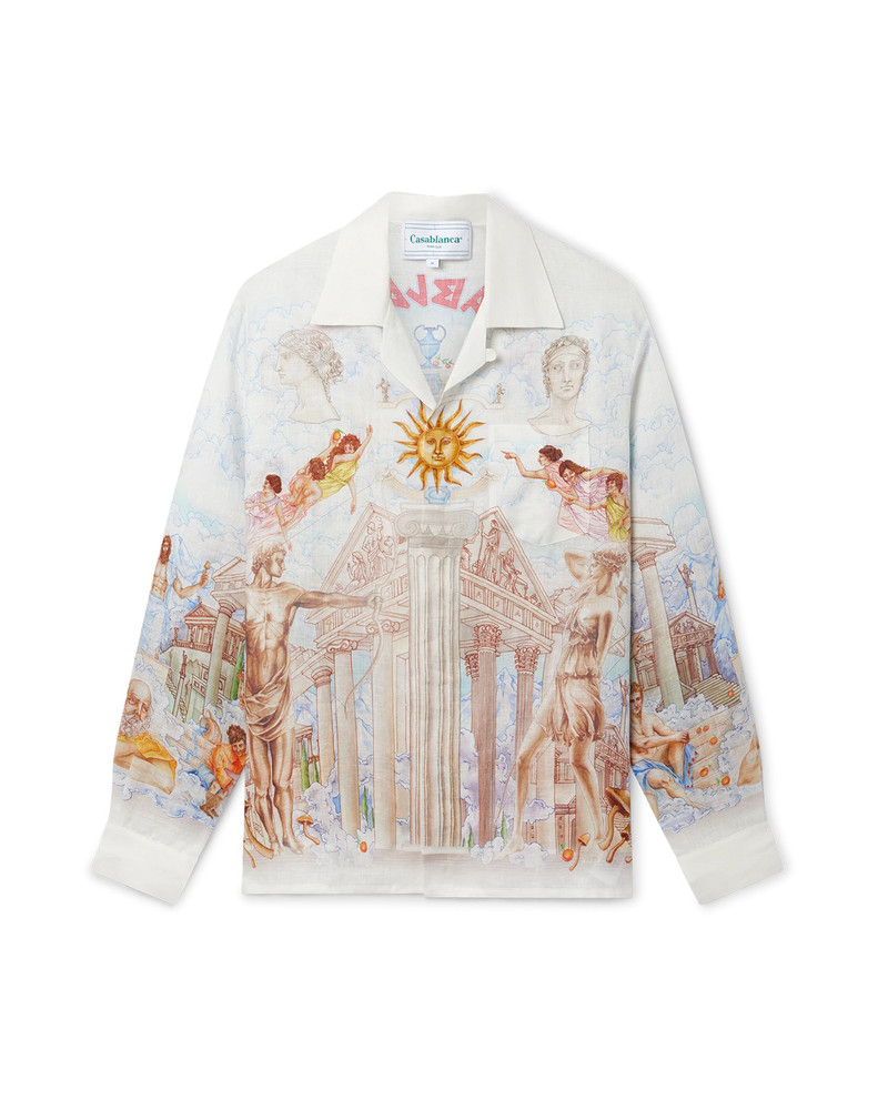 Le Temple Du Savoir Linen Shirt | Casablanca Paris 1