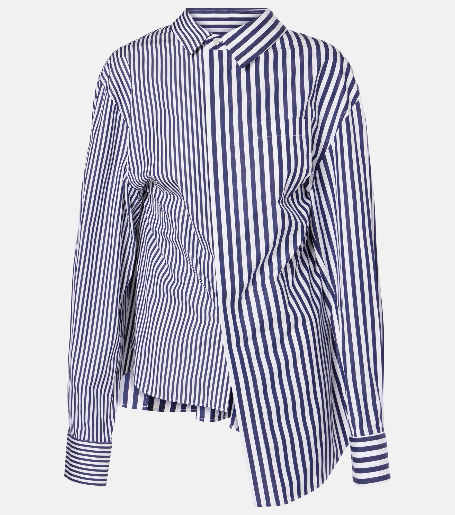 Striped cotton poplin shirt - 1