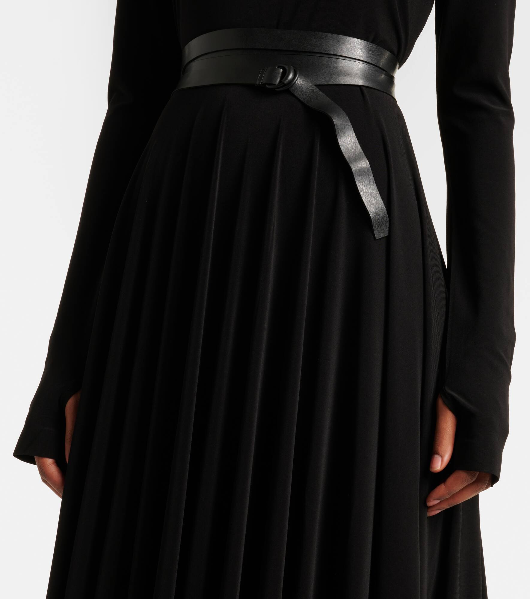 Belted turtleneck midi dress - 5