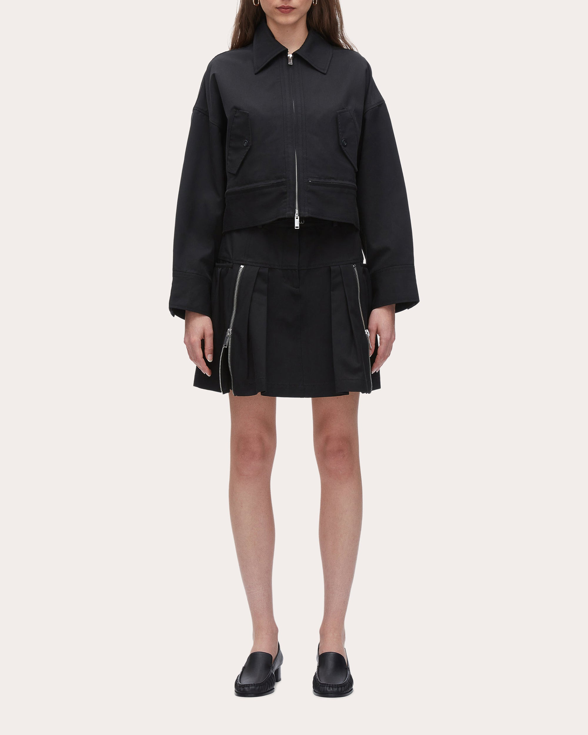 Cropped Convertible Cotton-Blend Twill Jacket - 5