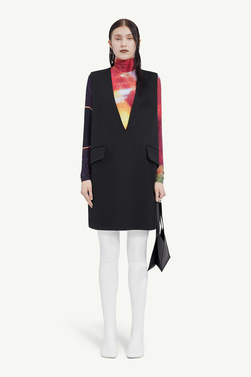 MM6 Maison Margiela V-neck sleeveless dress outlook