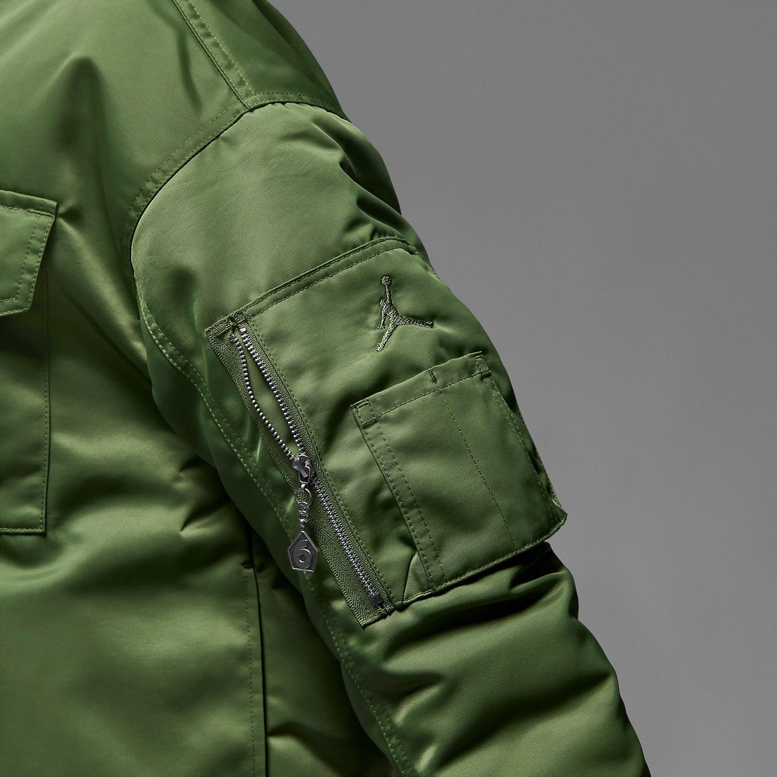 (WMNS) Air Jordan Renegade Jacket Asia Sizing 'Sky J Light Olive' FB5089-340 - 3