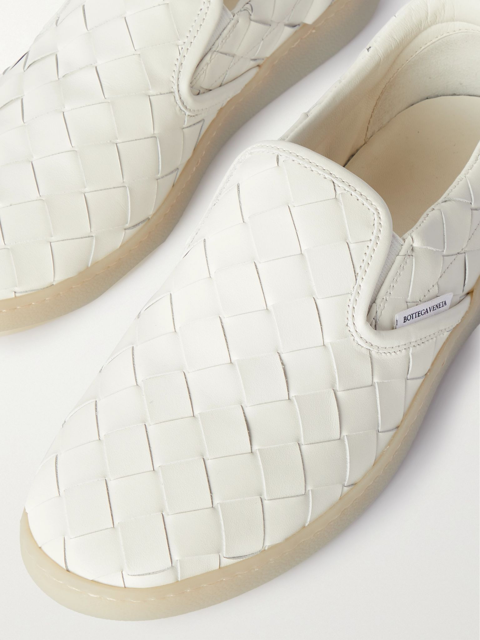 Intrecciato leather sneakers White - 4