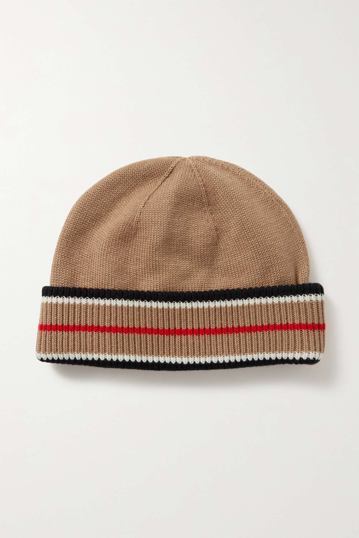 Reversible striped cashmere and cotton-blend beanie - 1