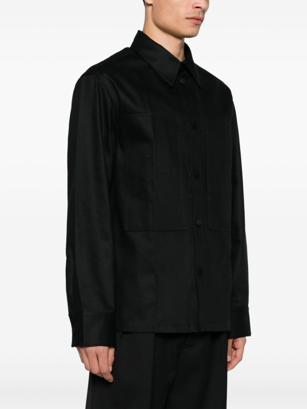 Jil Sander Men Denim Cotton Shirt - 3