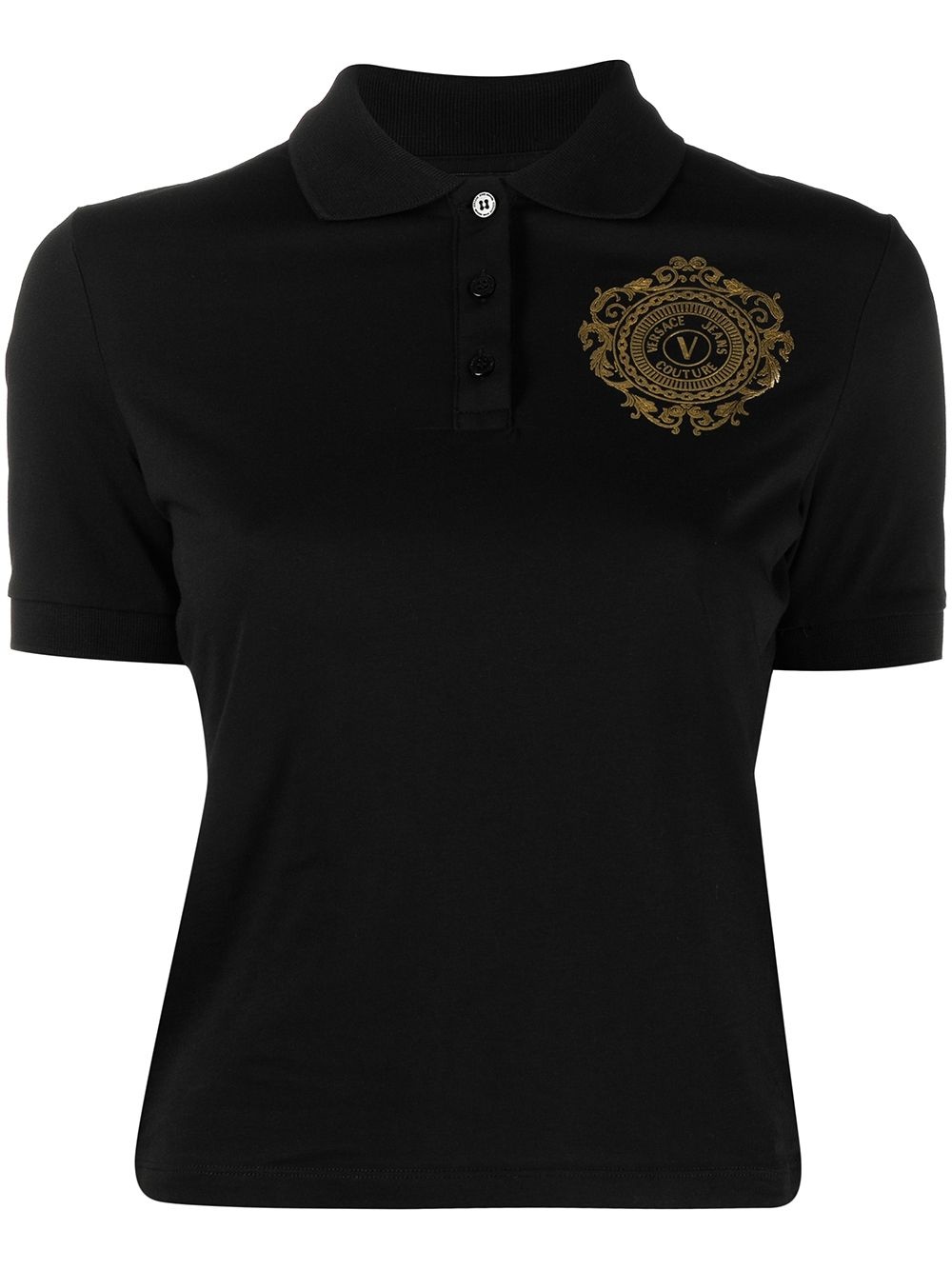 logo print polo shirt - 1