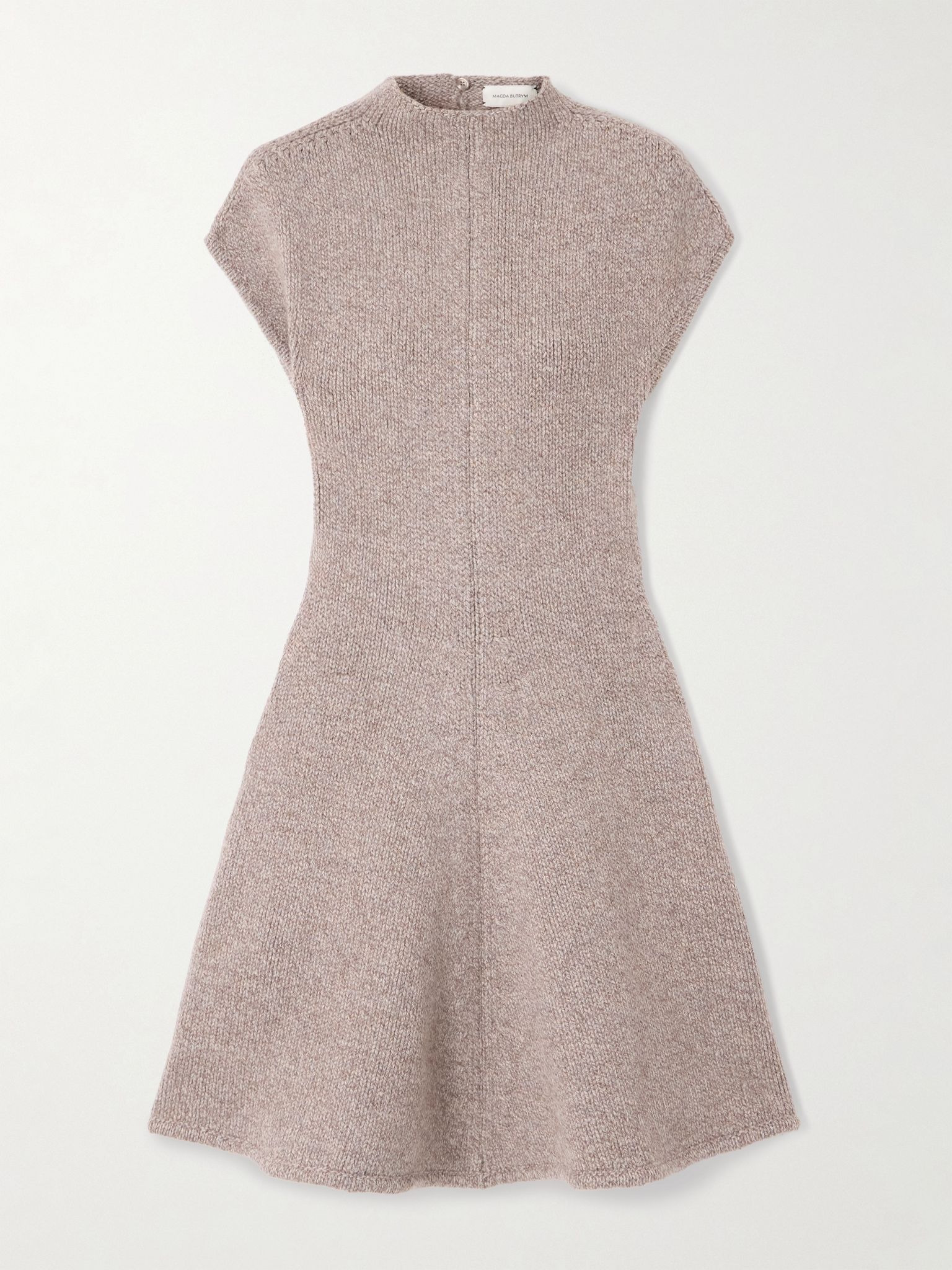 Cashmere-blend mini dress Beige - 1