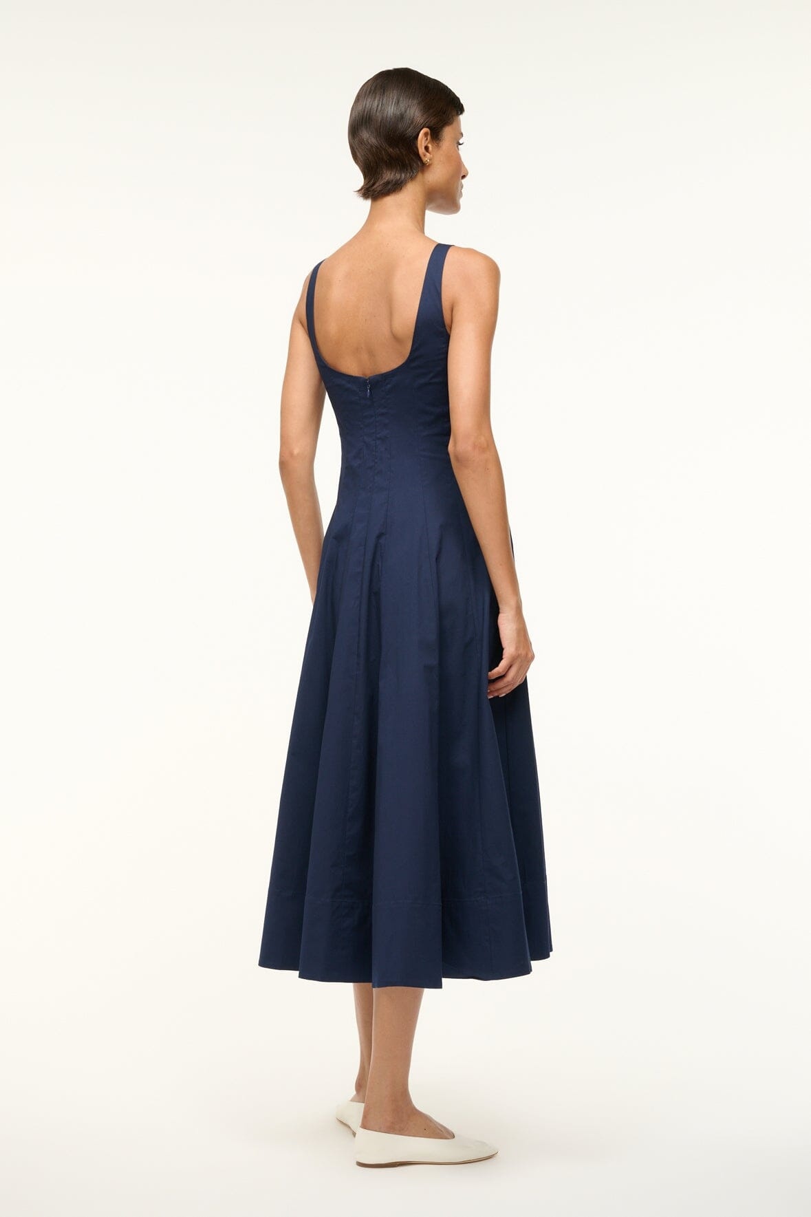 STAUD | WELLS DRESS Navy - 3