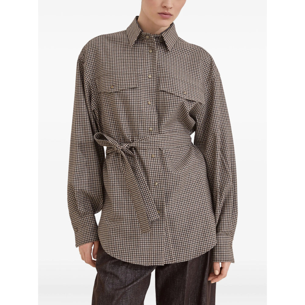 Brunello Cucinelli Brown Tops - Shirts Women - 6