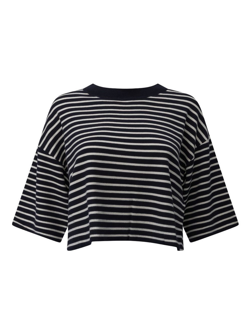 striped-pattern crop T-shirt 1